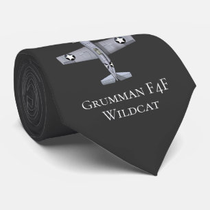 Airplane WWII Wildcat Necktie