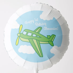 Airplanes and Jets Cute 1st Birthday Party Balloon