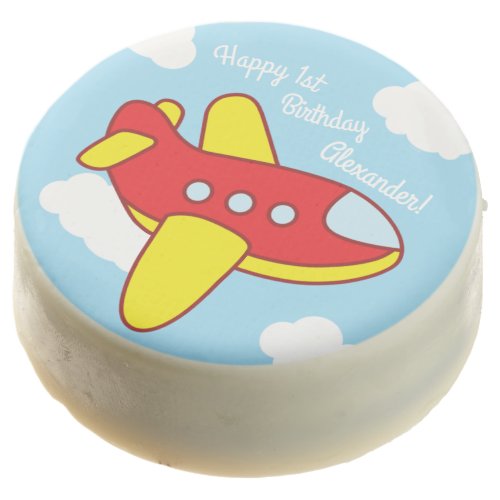 Airplanes and Jets Cute 1st Birthday Party Chocolate Covered Oreo