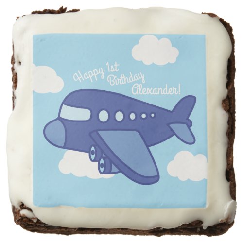 Airplanes and Jets Cute Kids Birthday Party Brownie