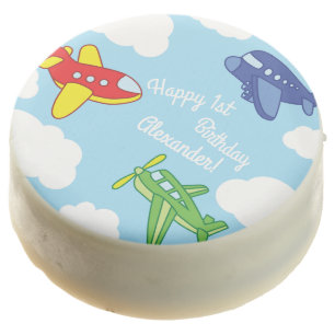 Airplanes and Jets Cute Kid's Birthday Party Chocolate Covered Oreo