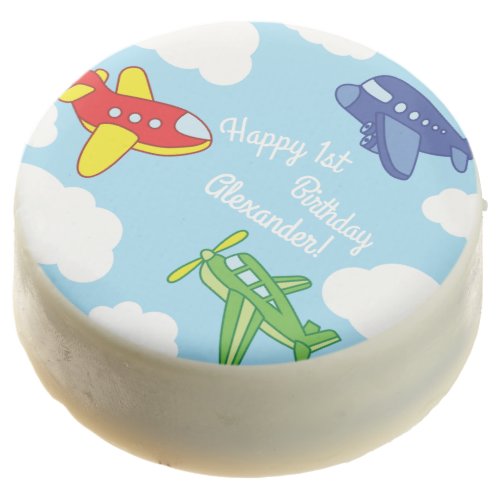 Airplanes and Jets Cute Kids Birthday Party Chocolate Covered Oreo