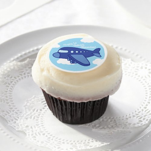 Airplanes and Jets Cute Kids Birthday Party Edible Frosting Rounds