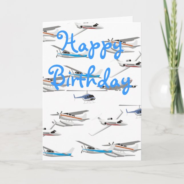Airplanes birthday card (Front)