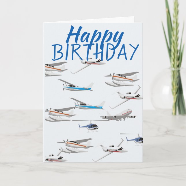 Airplanes birthday card (Front)