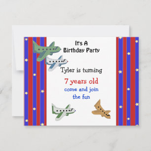 Airplanes Birthday Invitation