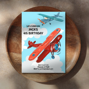 Airplanes Child Birthday Invitation