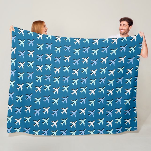Airplanes Fleece Blanket (In Situ)