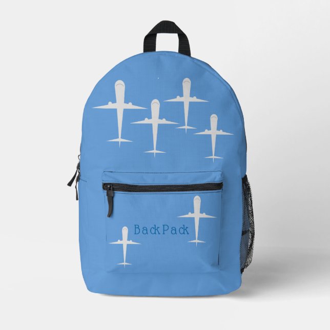 Airplanes Flying High, Personalized Printed Backpack (Front)