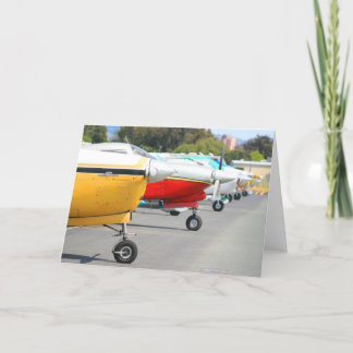 Airplanes greeting card