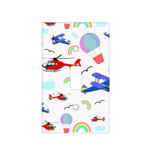 Airplanes, Helicopters, & Balloons Light Switch Cover