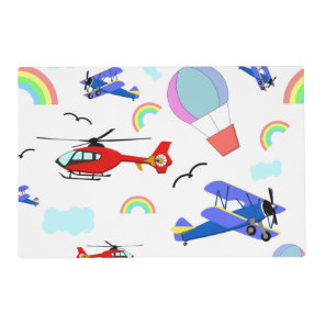 Airplanes, Helicopters, & Balloons Placemat
