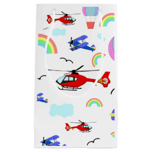 Airplanes, Helicopters, & Balloons Small Gift Bag