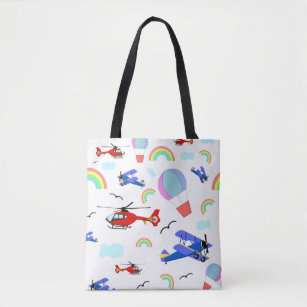 Airplanes, Helicopters, & Balloons Tote Bag
