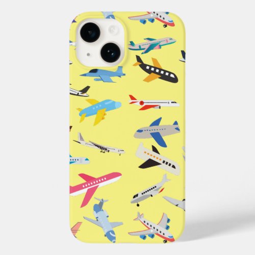 Airplanes in Yellow Case_Mate iPhone 14 Case