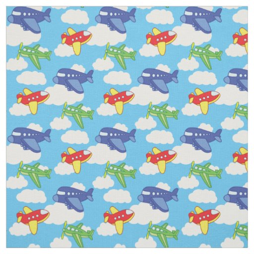 Airplanes Jets Cute Kids Baby Nursery Fabric