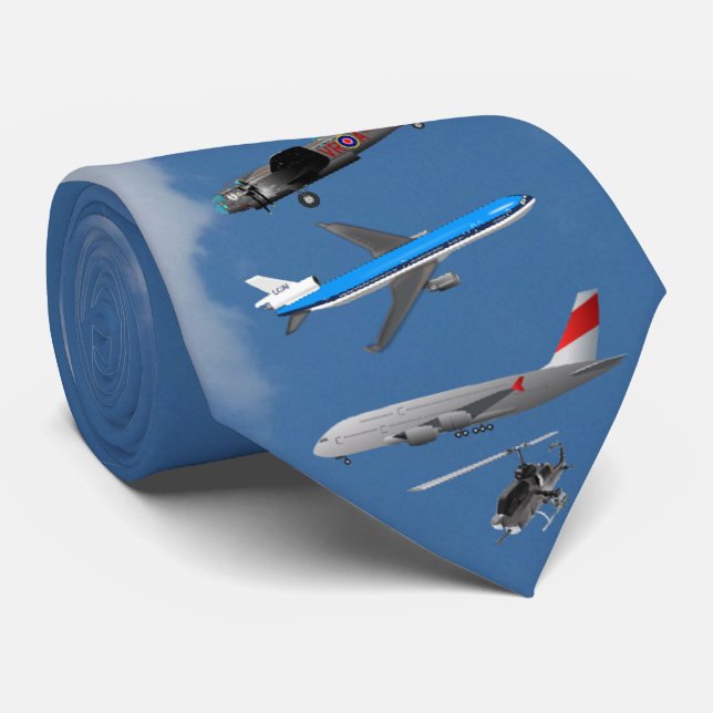 AIRPLANES NECK TIE (Rolled)