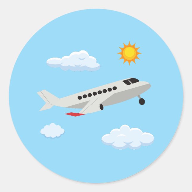 Airplanes Party Collection! Classic Round Sticker (Front)