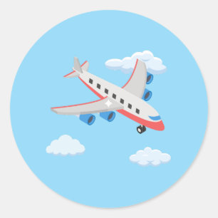 Airplanes Party Collection! Classic Round Sticker