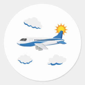 Airplanes Party Collection! Classic Round Sticker