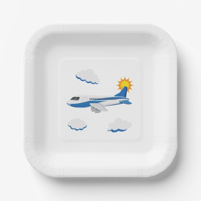 Airplanes Party Collection! Paper Plates (Front)
