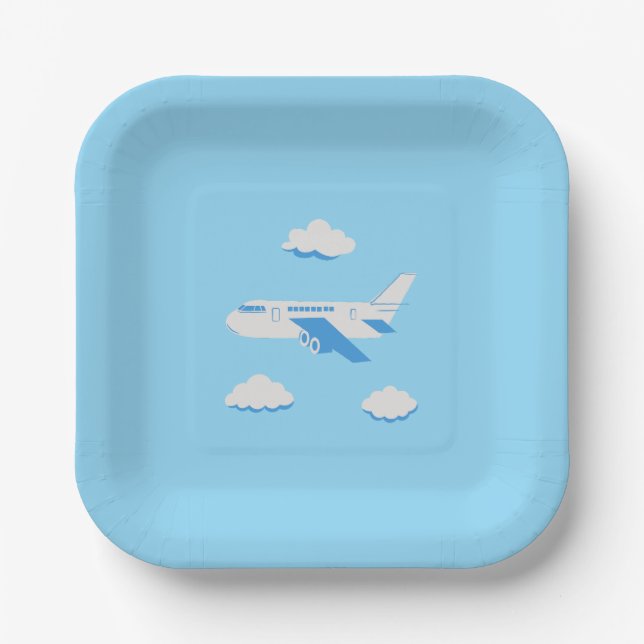 Airplanes Party Collection! Paper Plates (Front)