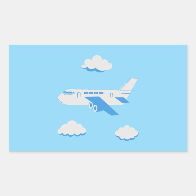 Airplanes Party Collection! Rectangular Sticker (Front)