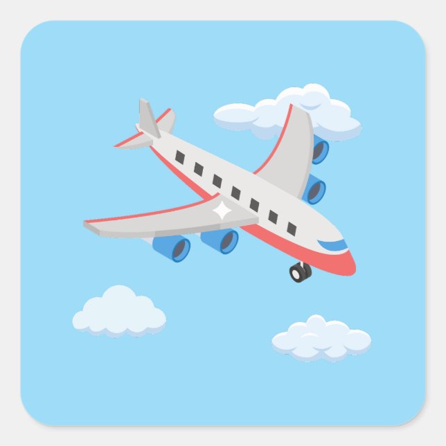 Airplanes Party Collection! Square Sticker (Front)