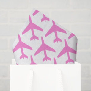 Airplanes Pink Travel Pilot Aviation Flight Crew Tissue Paper