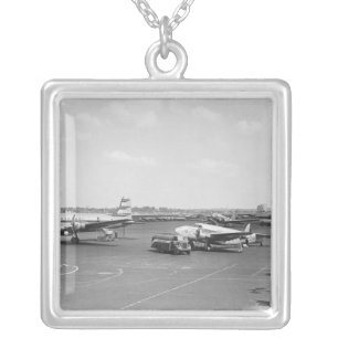 Airplanes Silver Plated Necklace