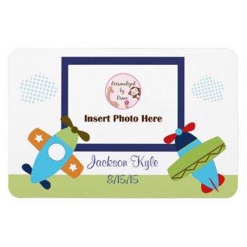 Airplanes Taking Flight Photo Magnet by Personalizedbydiane at Zazzle