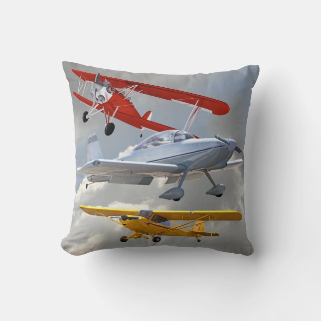 AIRPLANES THROW PILLOW (Front)