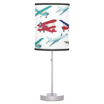 Airplanes Travel Colorful Baby Boy Nursery Table Lamp