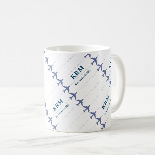 airplanes with dotted lines mug for air pilots