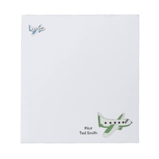 Airplanes With Pilots Name Notepad