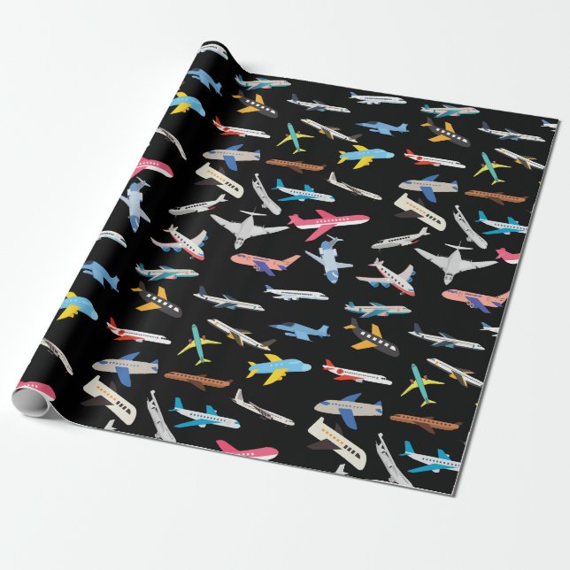 Airplanes Wrapping Paper (Unrolled)