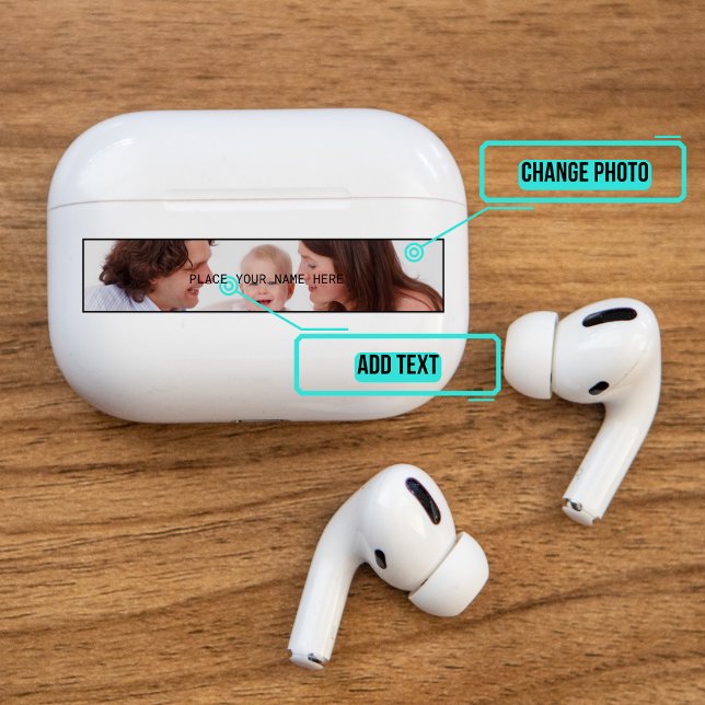 Airpods Pro Case Decorative Skin - Personal Photo (Use these stickers to decorate your Airpods)
