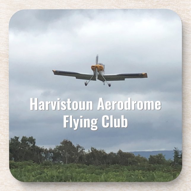 Airport, Airfield or Aerodrome Flying Club Beverage Coaster (Front)