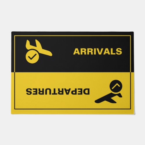 Airport Arrivals Departures Doormat