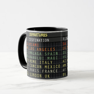 Airport Board (all text customizable) Mug