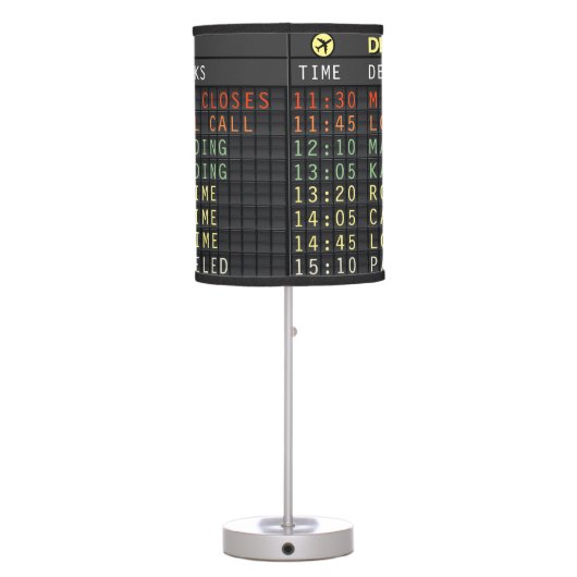 Airport Board (customizable) Table Lamp (Back)