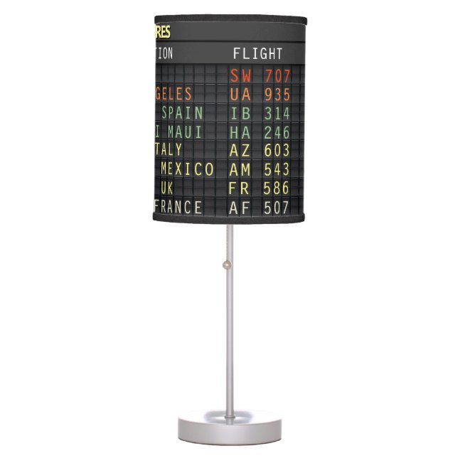Airport Board (customizable) Table Lamp (Front)