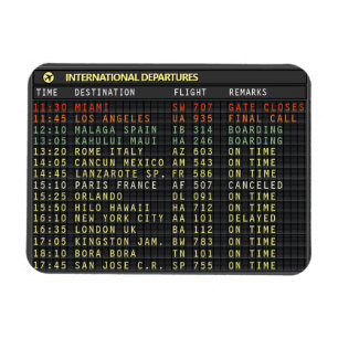 Airport Board (text customizable) Magnet