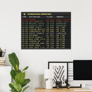 Airport Board (text customizable) Poster
