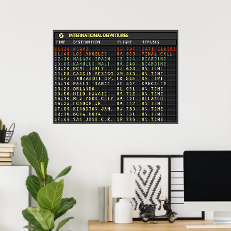 Airport Board (text customizable) Poster