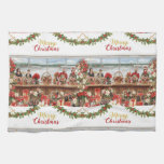 Airport Christmas Themed for Aviation Gifts Kitchen Towel