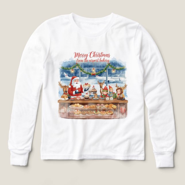 Airport Christmas themed Tri-Blend Shirts (Design Front)