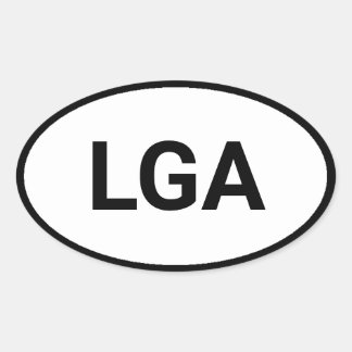 Airport Code Personalize Oval Sticker