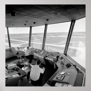 AIRPORT CONTROL TOWER c. 1960 Poster