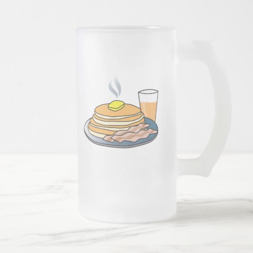 Airport Fundraiser Pancake Breakfast Frosted Glass Beer Mug